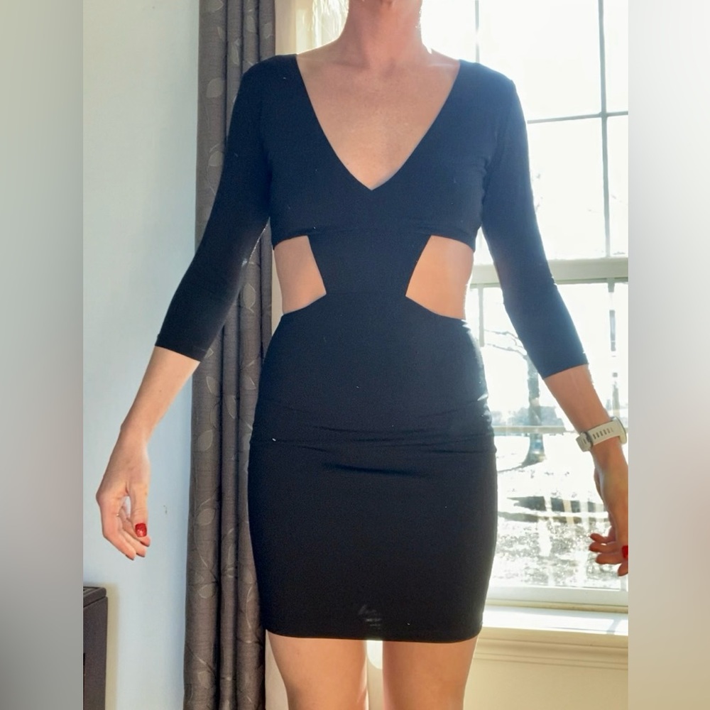 Black cutout dress